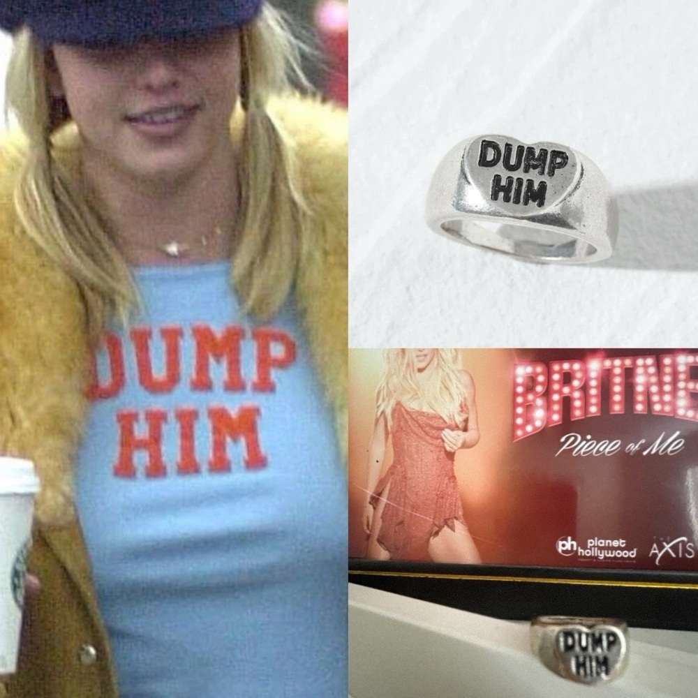 Britney Y2K dump him silver ring - Picture 1 of 3